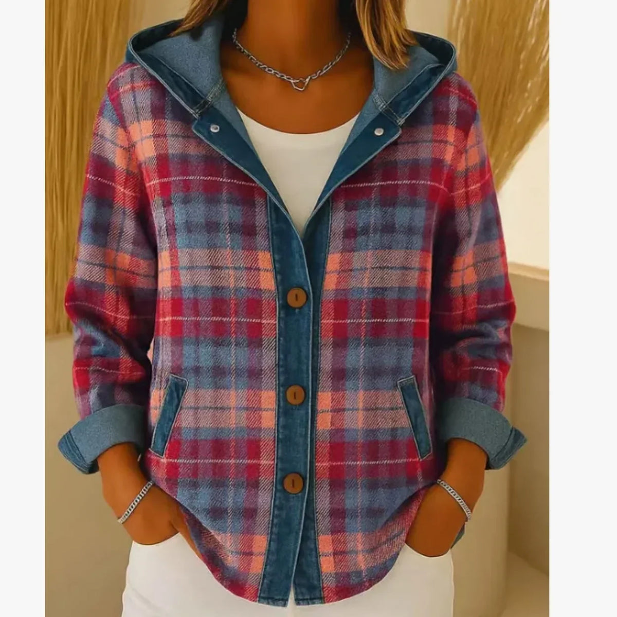 Kirsten Contrast Hood Jacket