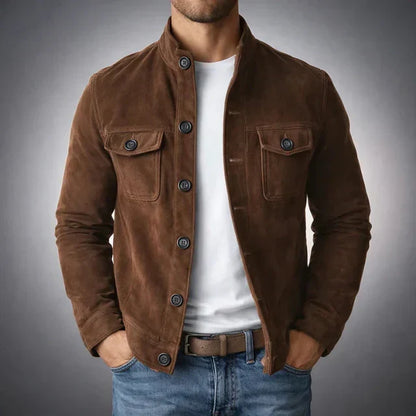 Percy Structured Suede-Look Jacket