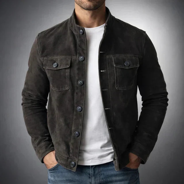 Percy Structured Suede-Look Jacket