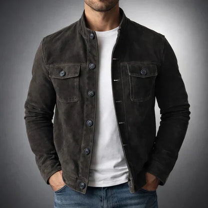 Percy Structured Suede-Look Jacket