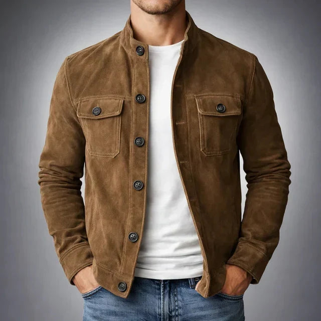 Percy Structured Suede-Look Jacket