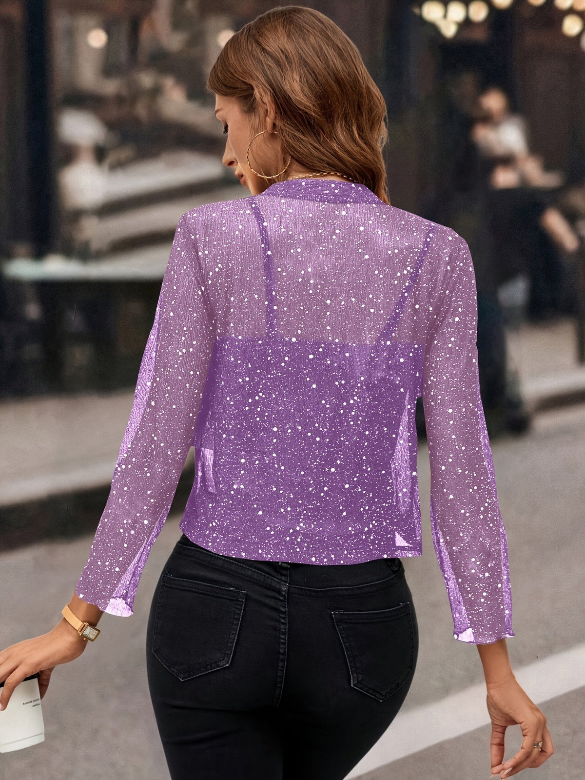 Mabel Shimmer Cropped Jacket