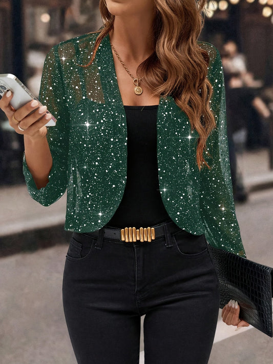 Mabel Shimmer Cropped Jacket