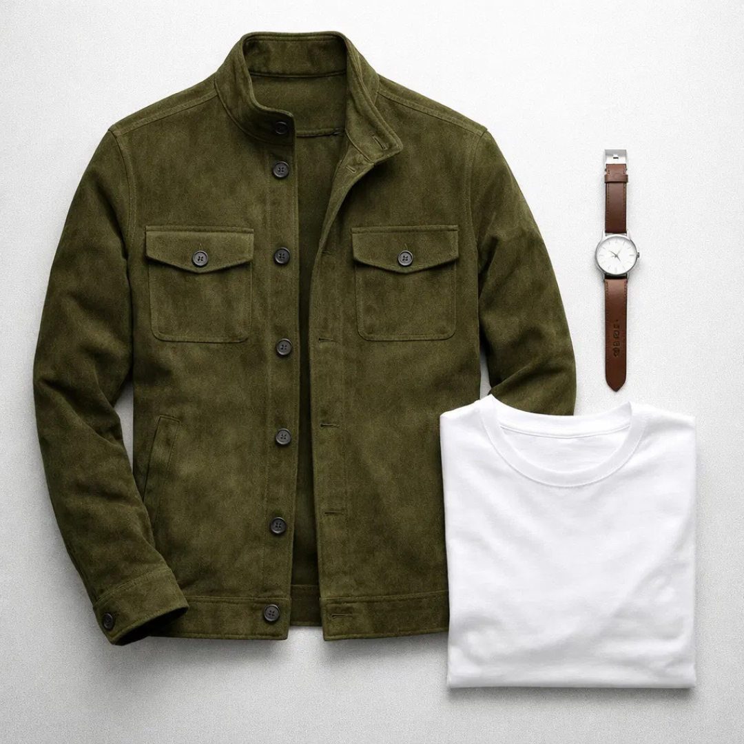 Percy Structured Suede-Look Jacket