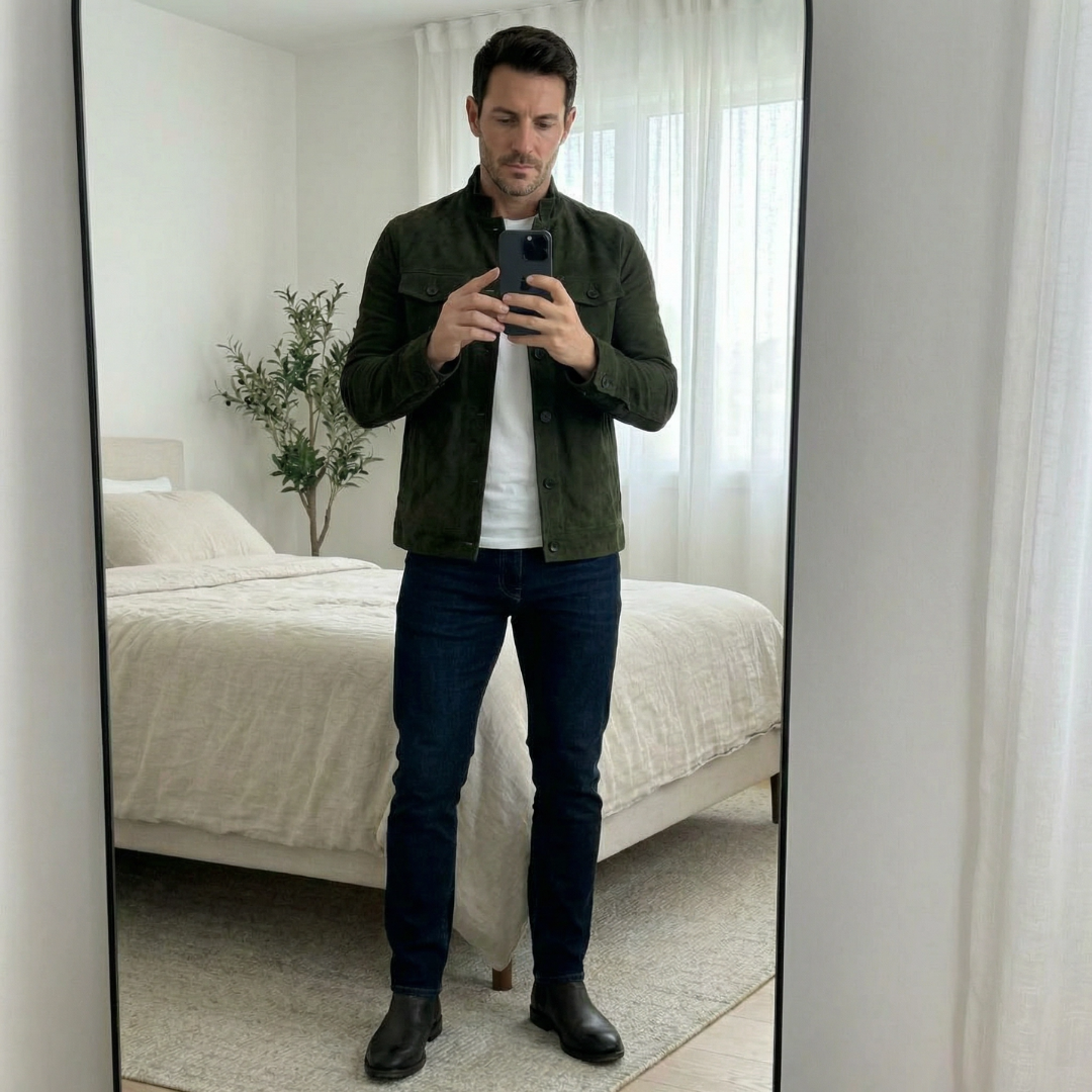 Percy Structured Suede-Look Jacket