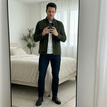 Percy Structured Suede-Look Jacket