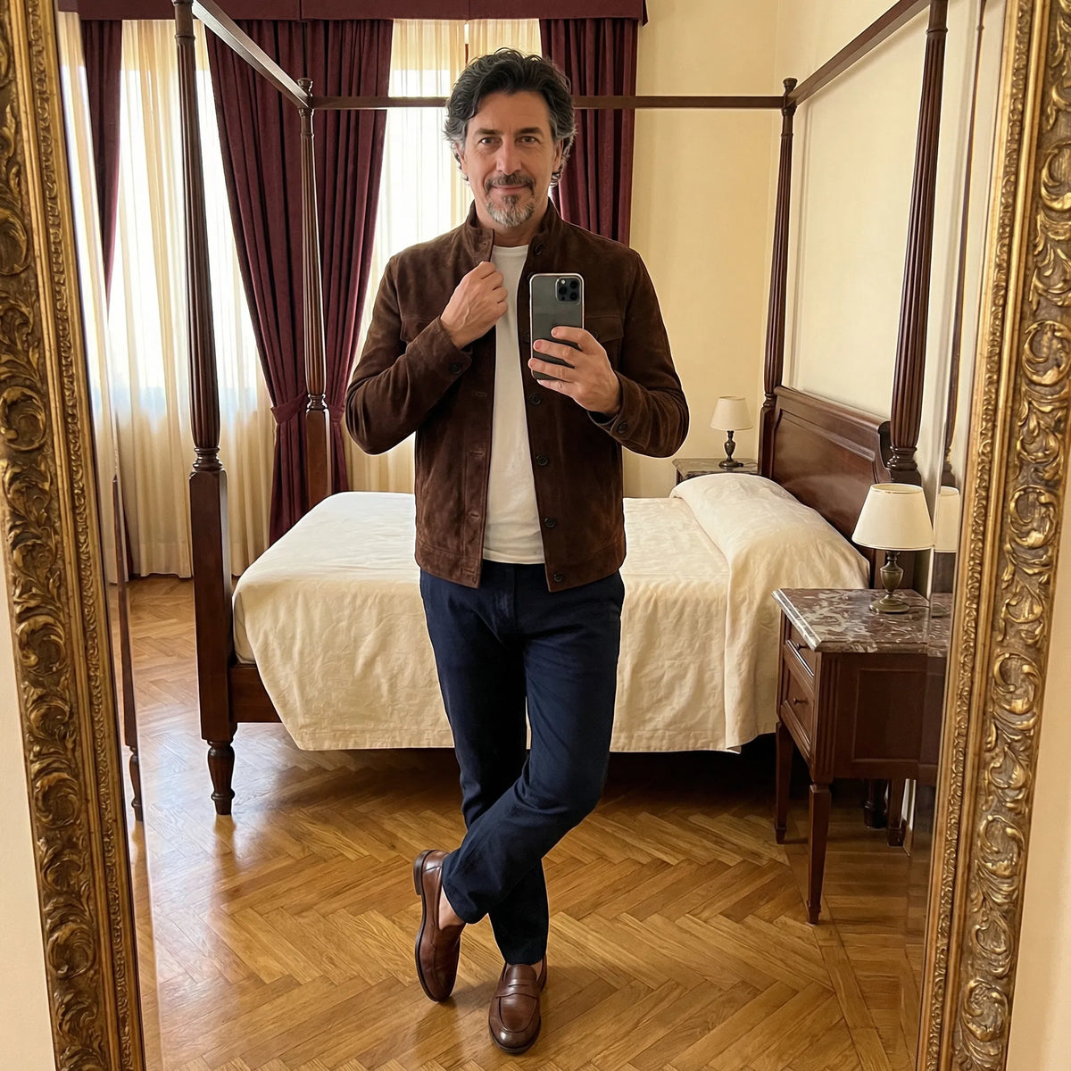 Percy Structured Suede-Look Jacket