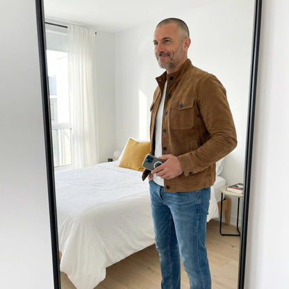 Percy Structured Suede-Look Jacket