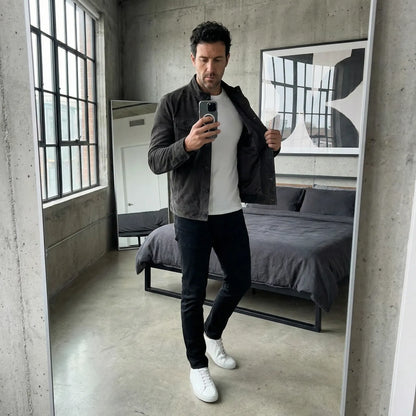 Percy Structured Suede-Look Jacket