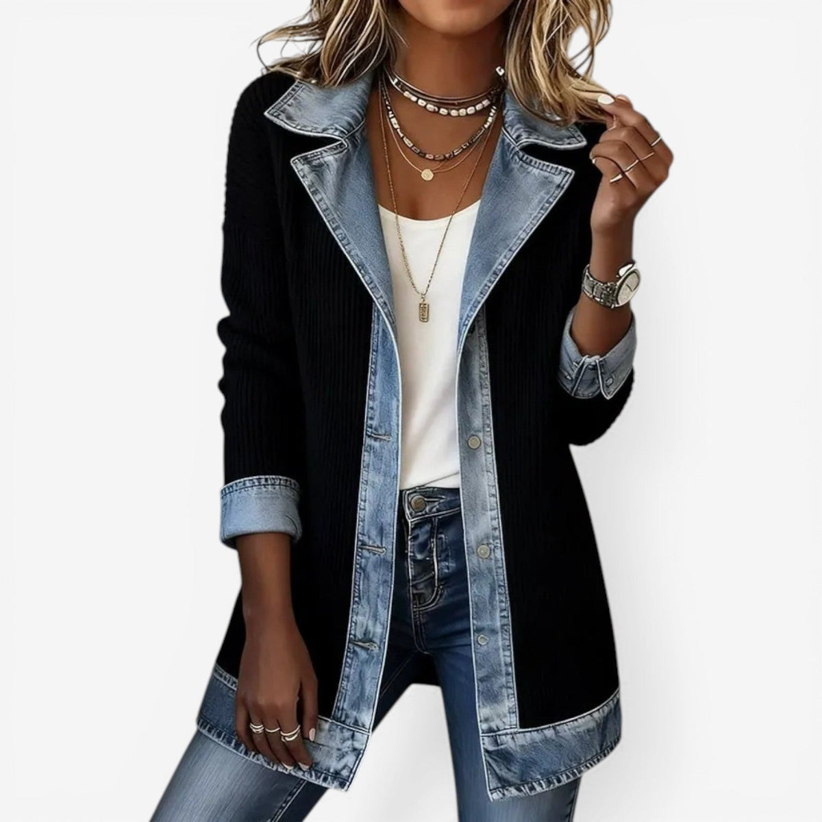 Lark Button Front Knit Jacket