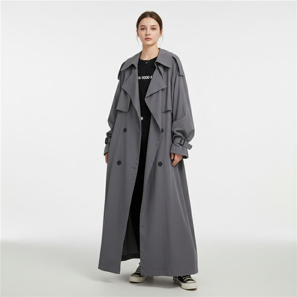 Rhea Extended Length Trench Coat