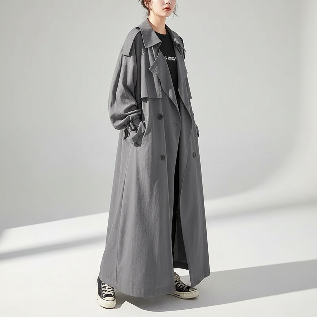 Rhea Extended Length Trench Coat