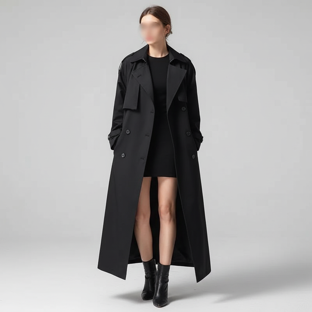 Rhea Extended Length Trench Coat