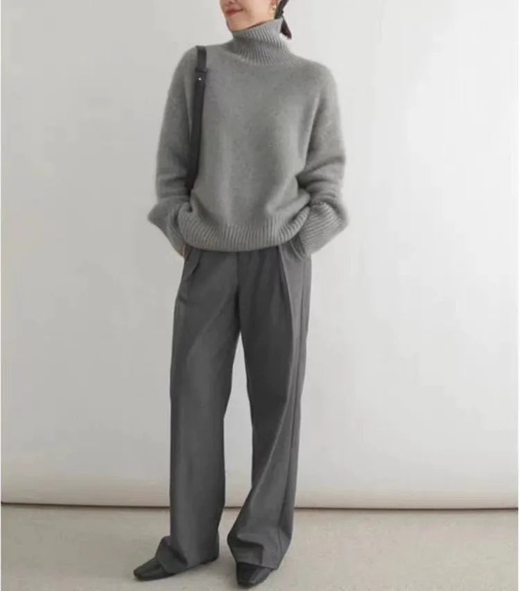 Lena Ribbed Turtleneck Sweater