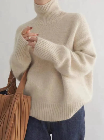 Lena Ribbed Turtleneck Sweater