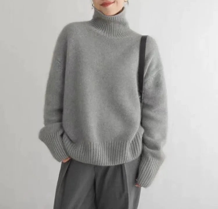 Lena Ribbed Turtleneck Sweater
