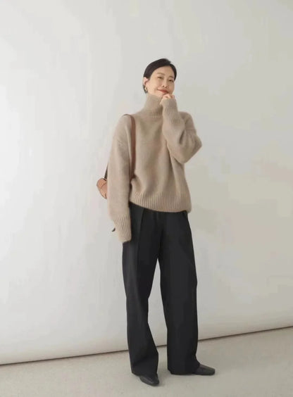 Lena Ribbed Turtleneck Sweater