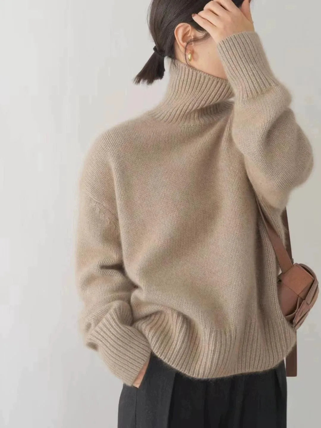 Lena Ribbed Turtleneck Sweater