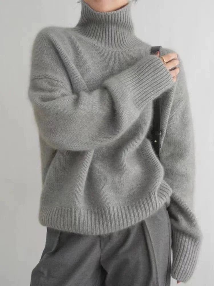 Lena Ribbed Turtleneck Sweater