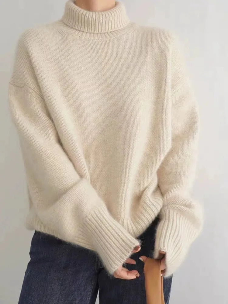 Lena Ribbed Turtleneck Sweater