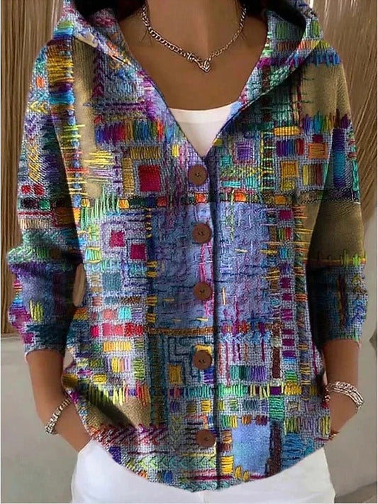Cecily Hooded Button Cardigan