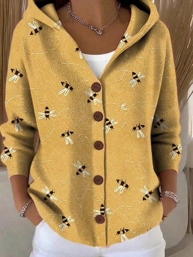 Cecily Hooded Button Cardigan