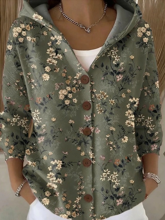 Cecily Hooded Button Cardigan