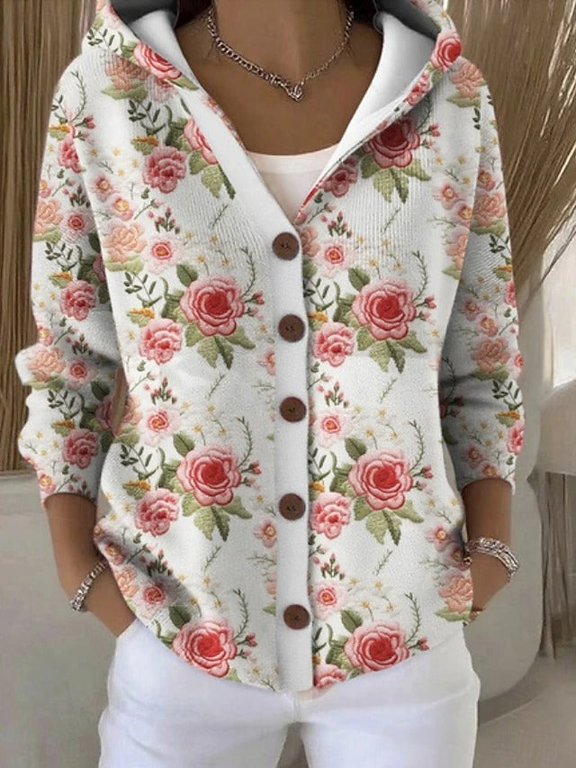 Cecily Hooded Button Cardigan