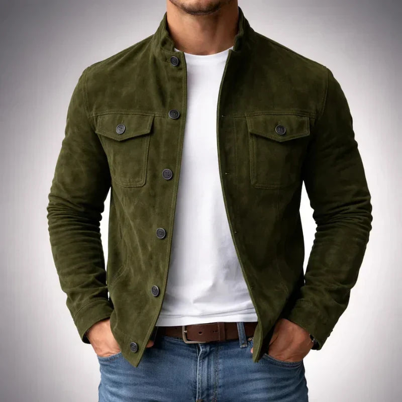 Percy Structured Suede-Look Jacket