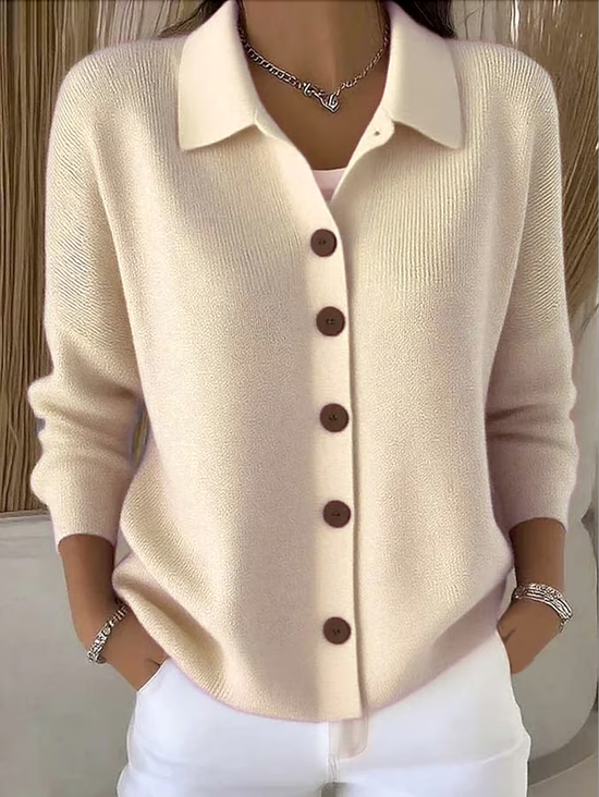 Oriana Foldover Collar Cardigan