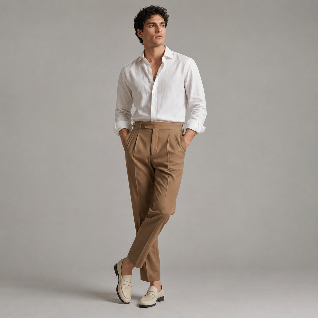 Brennan Front Pleat Trousers