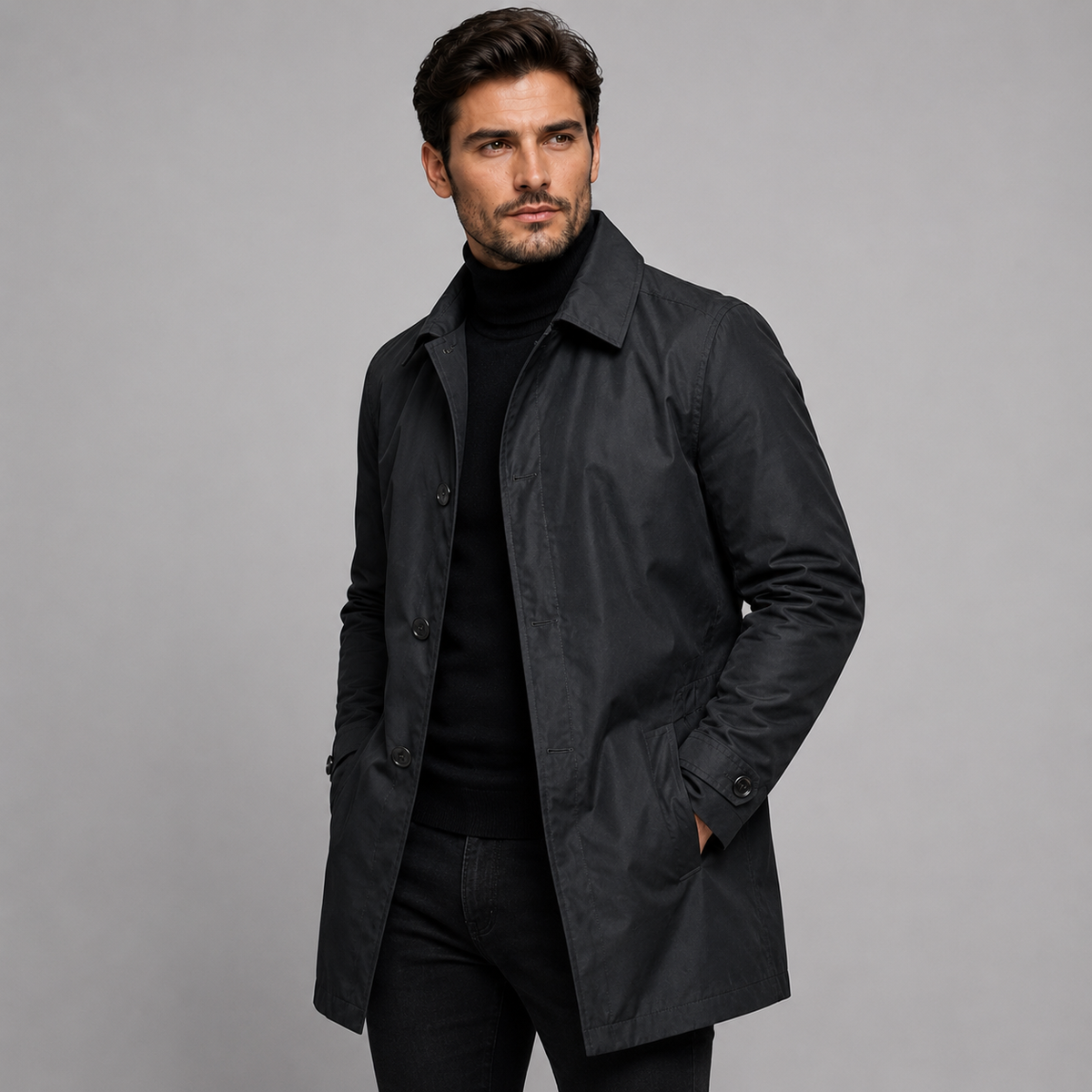Hugo Longline Button Coat