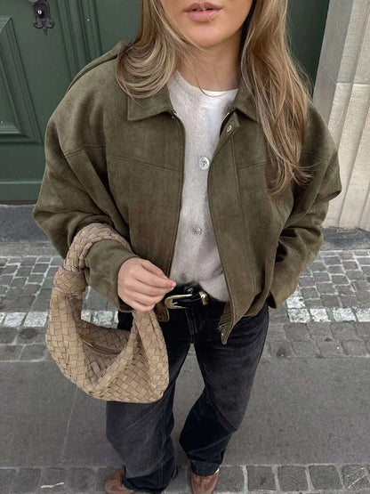 Kendra Fold Collar Bomber