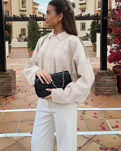 Kendra Fold Collar Bomber
