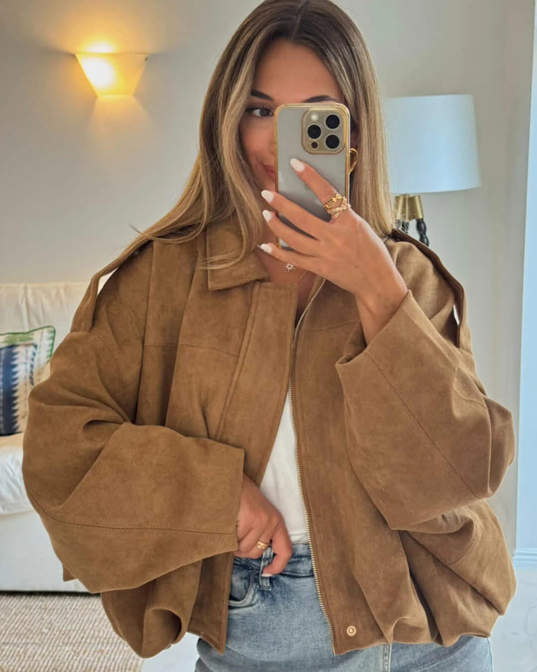 Kendra Fold Collar Bomber