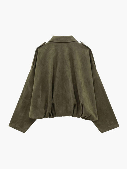 Kendra Fold Collar Bomber