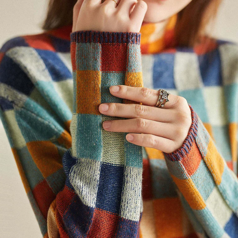 Nina Patchwork Panel Sweater