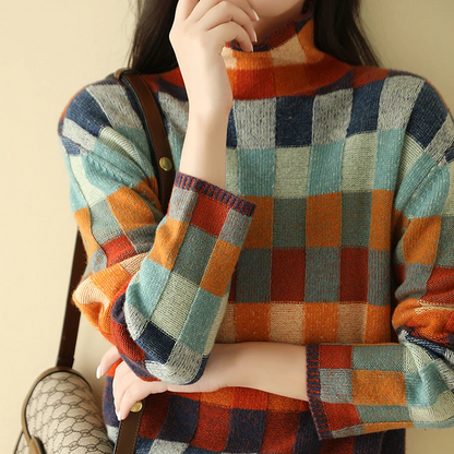 Nina Patchwork Panel Sweater