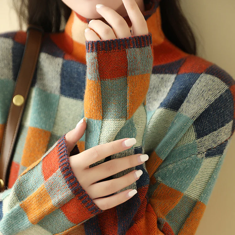Nina Patchwork Panel Sweater