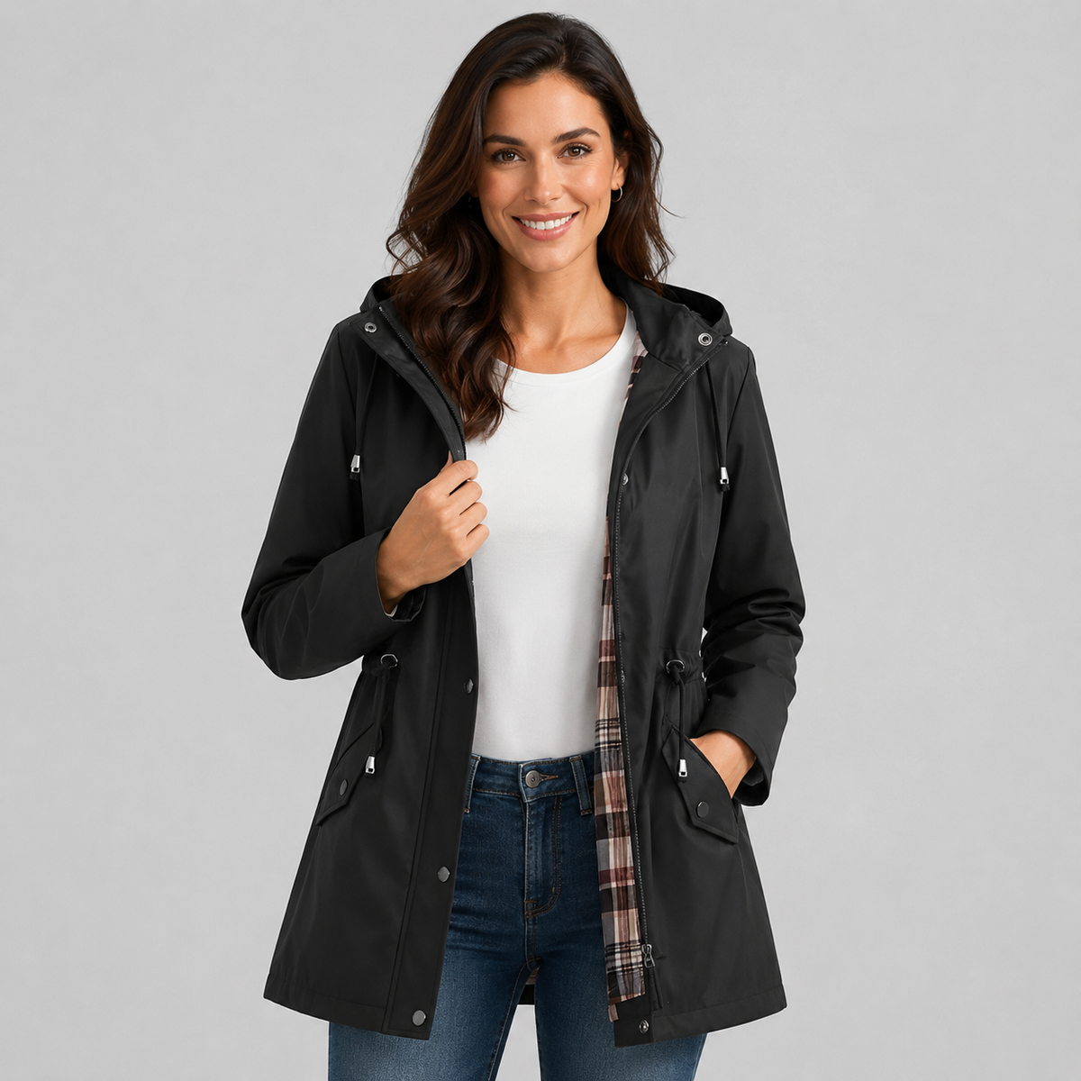 Orla Drawstring Waist Raincoat