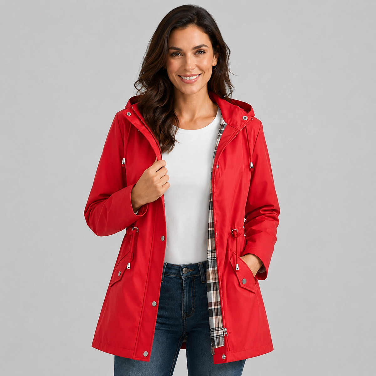 Orla Drawstring Waist Raincoat