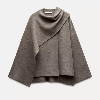 Petra Asymmetrical Hem Poncho