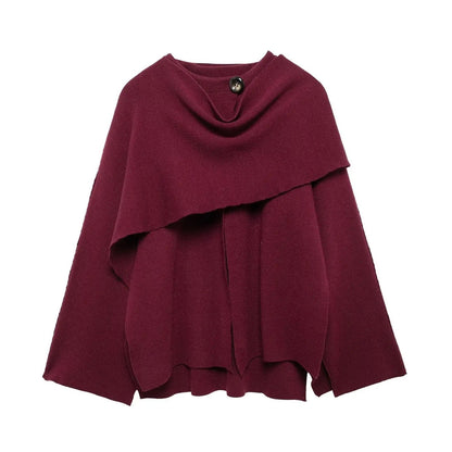 Petra Asymmetrical Hem Poncho
