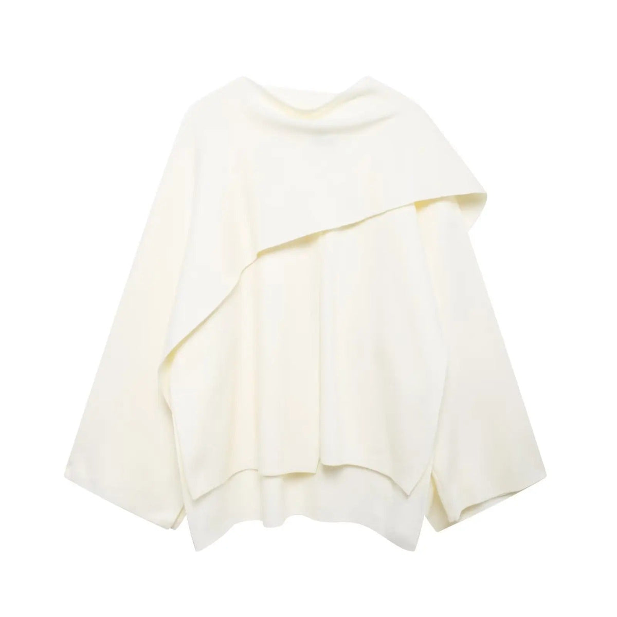 Petra Asymmetrical Hem Poncho