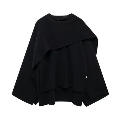 Petra Asymmetrical Hem Poncho