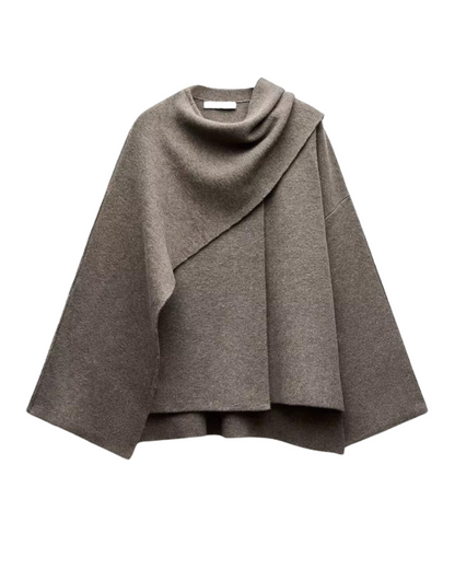 Petra Asymmetrical Hem Poncho