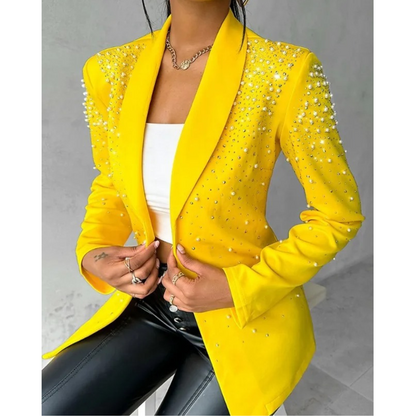 Viola Pearl Trim Blazer