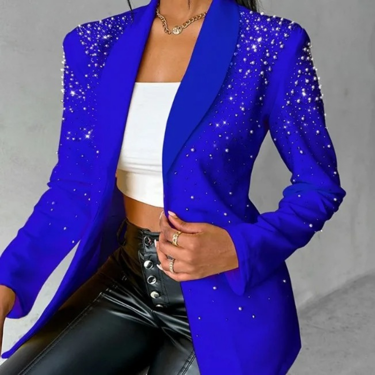 Viola Pearl Trim Blazer