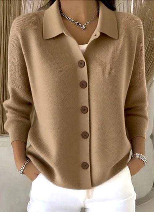 Oriana Foldover Collar Cardigan