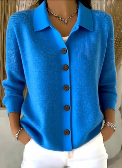Oriana Foldover Collar Cardigan